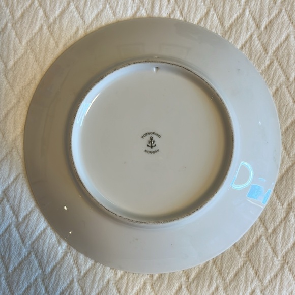 Set of 4 Porsgrund Norway plates, blue & white, scenes of Norway, fjord reindeer - Picture 11 of 11